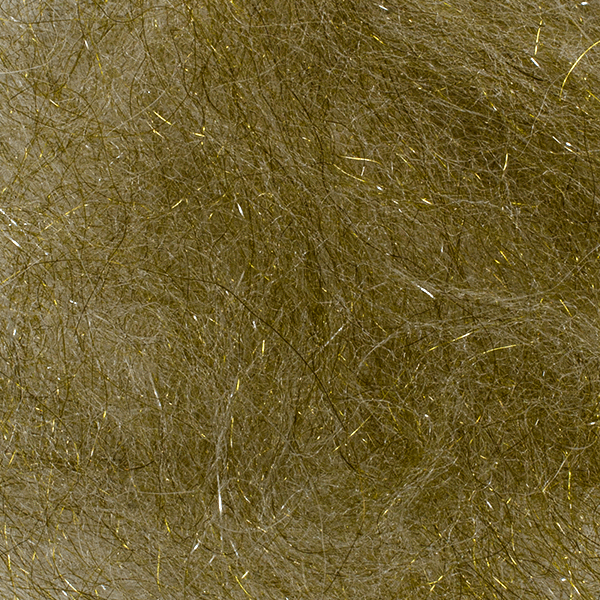 Arizona Crystal Minnow Hair Olive Dun Flash, Wing Materials