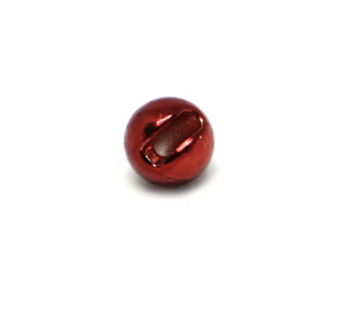 Fulling Mill Slotted Tungsten Bead 25 Pack- Metallic Colors Metallic Red / 1.5mm Beads, Eyes, Coneheads