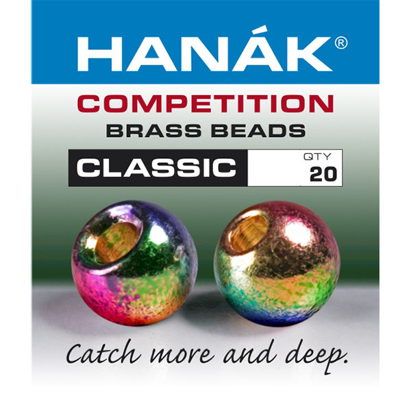 Hanak Brass Metallic+ Beads - 20 pack Rainbow / 2.0mm Beads, Eyes, Coneheads