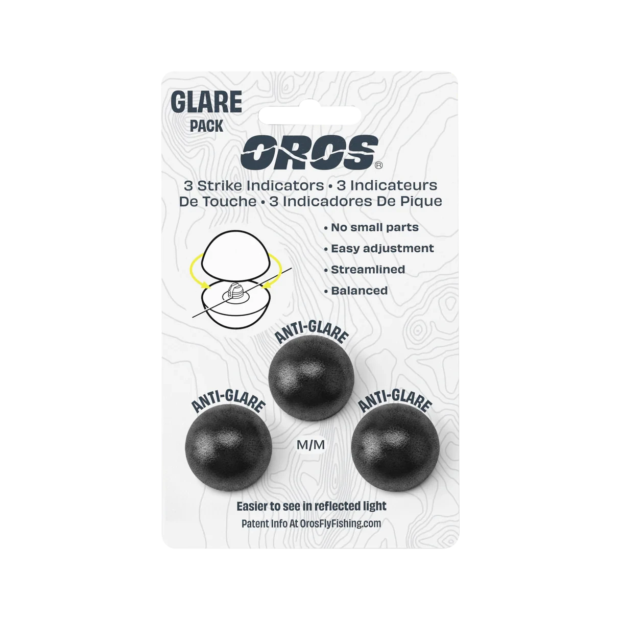 Oros Strike Indicator 3-pack Black- Medium Strike Indicators