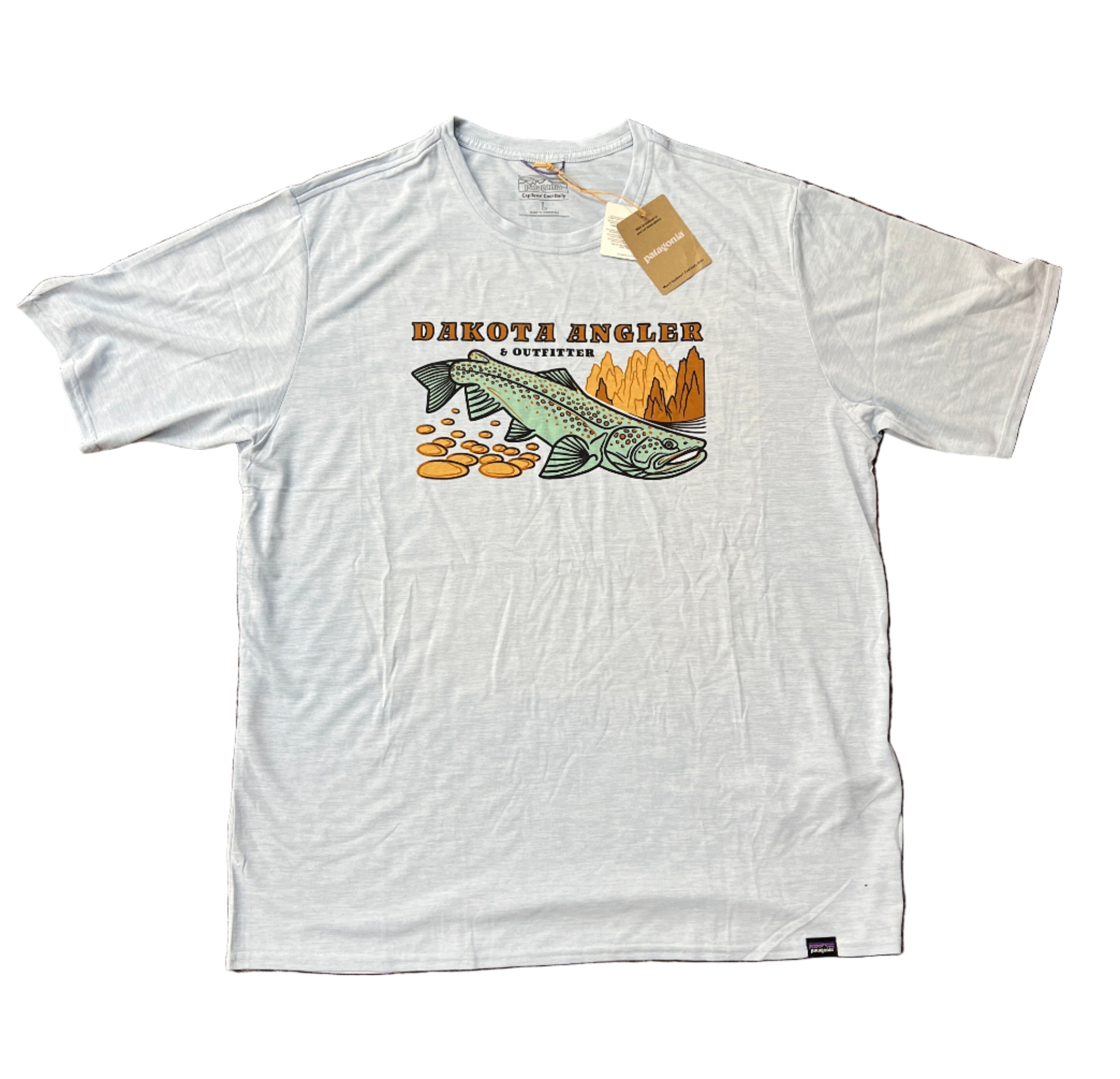 Patagonia Men's Cap Cool Daily Shirt -Logo Fleck Blue / M / SS Clothing