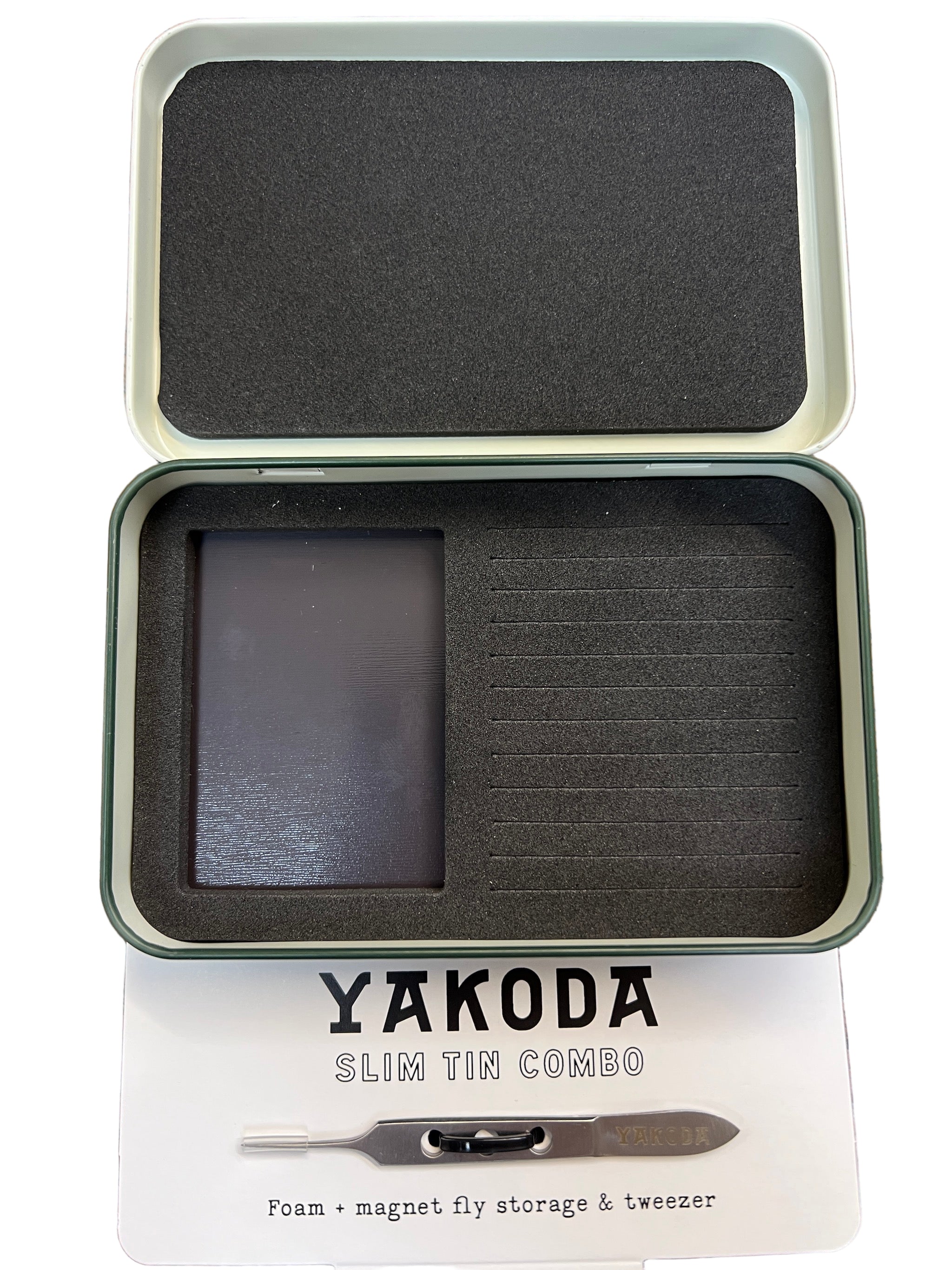 Yakoda Slim Tin Magnet Combo with Tweezer Fly Box