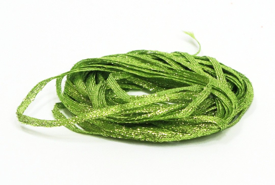 Hareline Mini Flat Fly Braid Chartreuse Lime