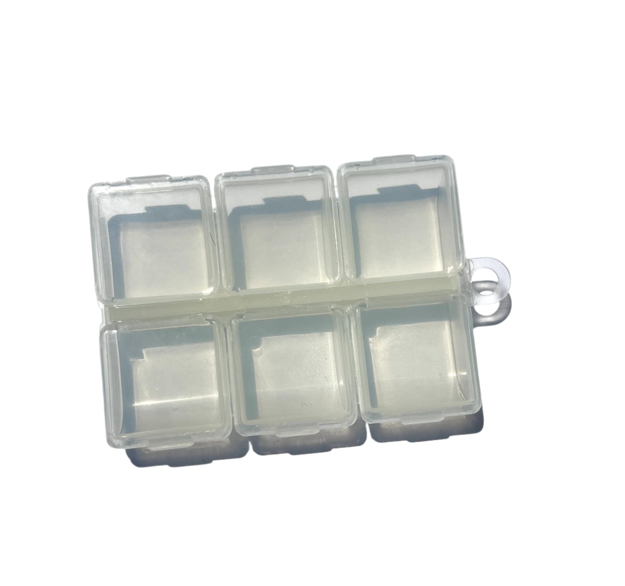 Angler's Accessories Snap Top Midge Box, 6-Comp Fly Box