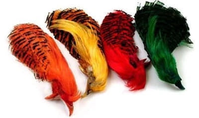 Golden Pheasant Neck Saddle Hackle, Hen Hackle, Asst. Feathers