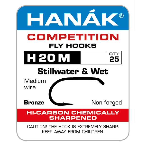 Hanak 20M Stillwater & Wet Barbed - 25 pack #06 Hooks
