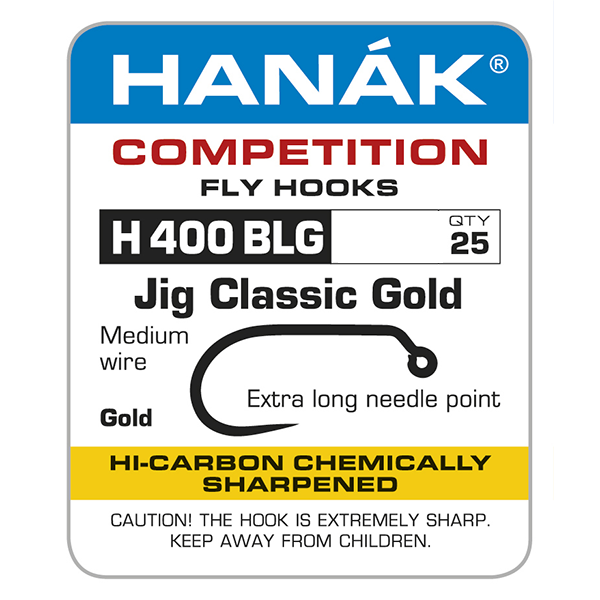 Hanak 400BL Classic Jig - Gold - 25 pack #10 Hooks