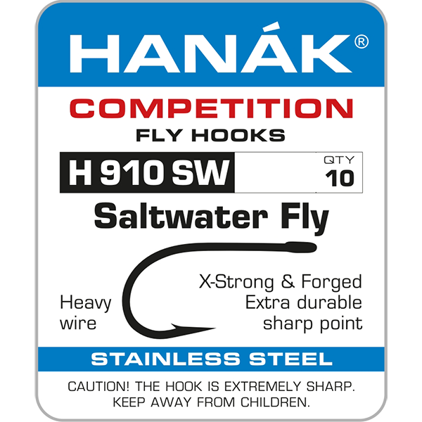 Hanak H 910SW Saltwater Stainless Barbed Hooks - 10 pack Hooks