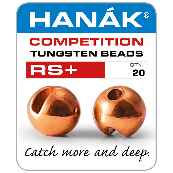 Hanak Tungsten Slotted Beads RS+ 20 Pack Copper / 2.3mm Beads, Eyes, Coneheads