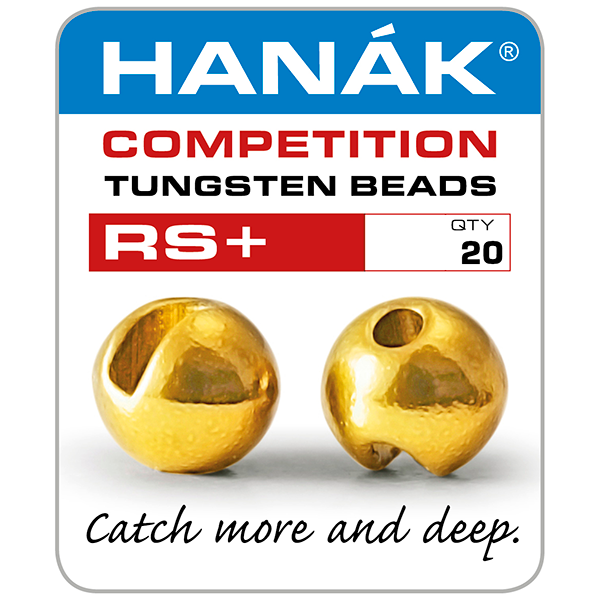 Hanak Tungsten Slotted Beads RS+ 20 Pack Gold / 2.3mm Beads, Eyes, Coneheads