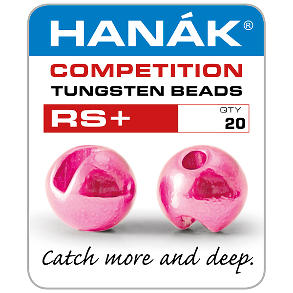 Hanak Tungsten Slotted Beads RS+ 20 Pack Light Pink / 2.3mm Beads, Eyes, Coneheads