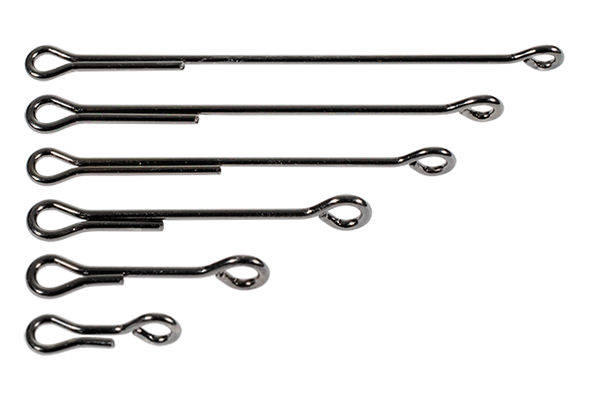 MFC Fly Shanks Closed Eye Off Set - Black Nickel Hooks