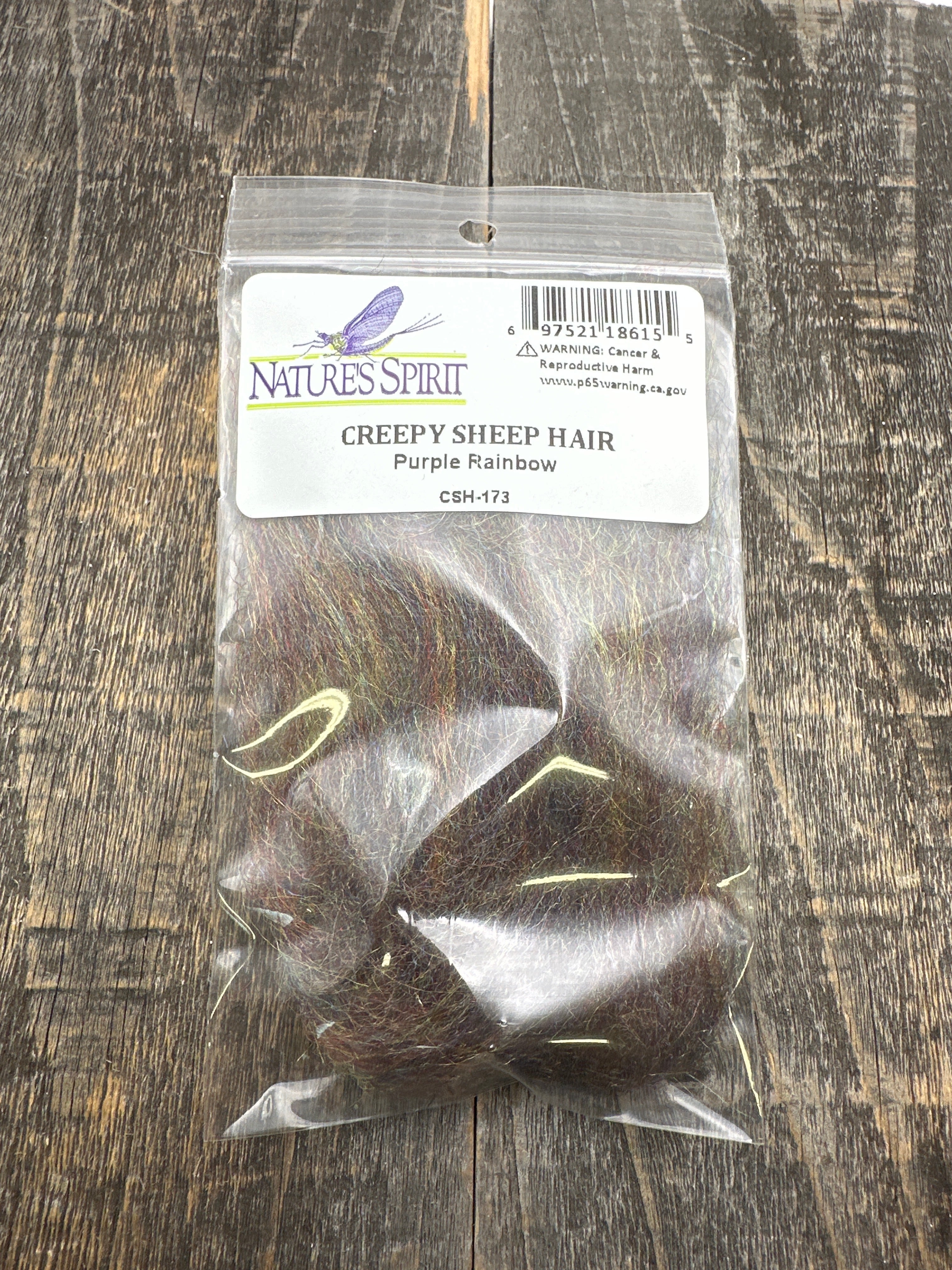 Nature's Spirit Creepy Sheep Hair Purple Rainbow Hair, Fur