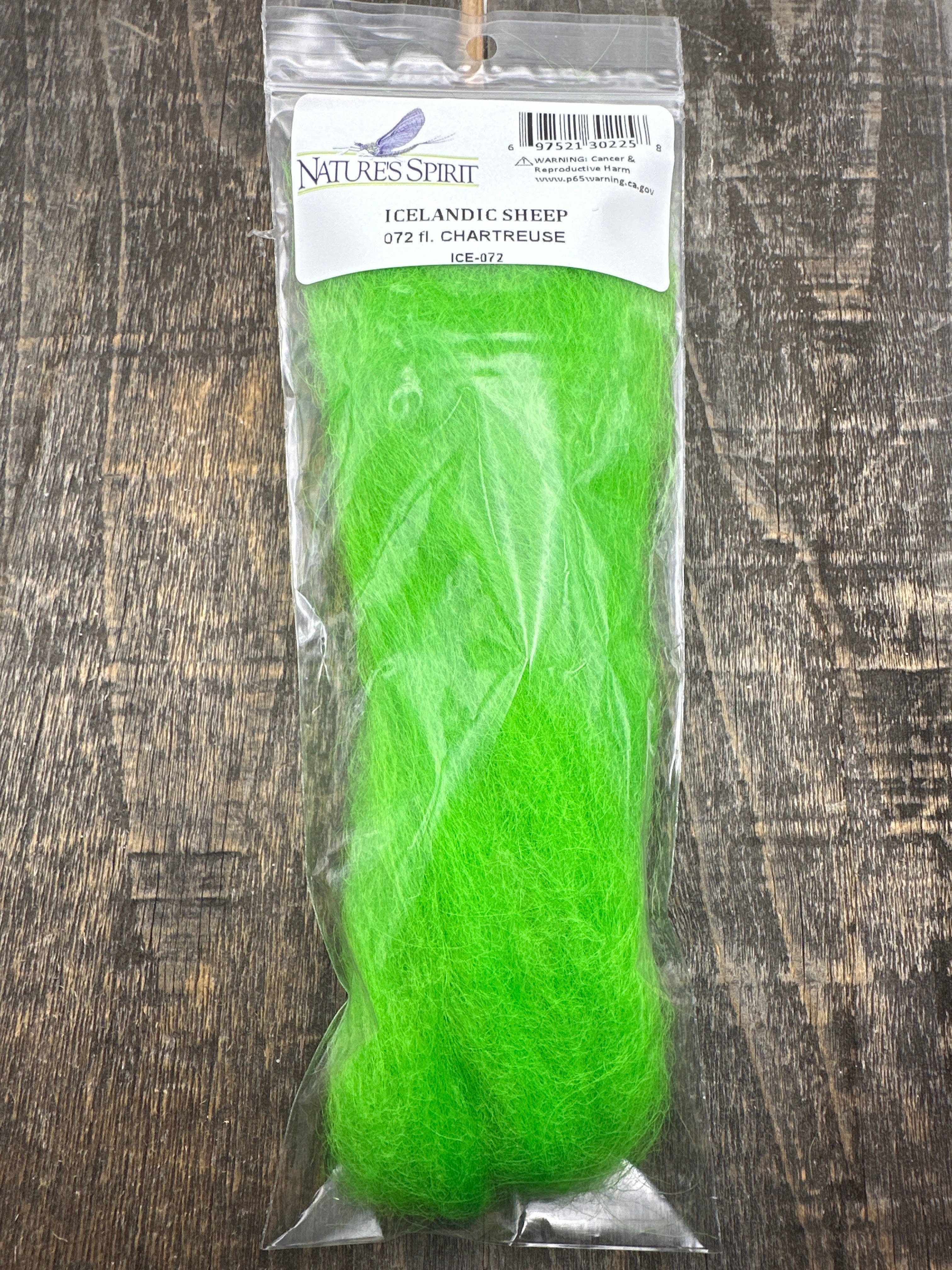 Nature's Spirit Icelandic Sheep Hair Fl. Chartreuse Hair, Fur