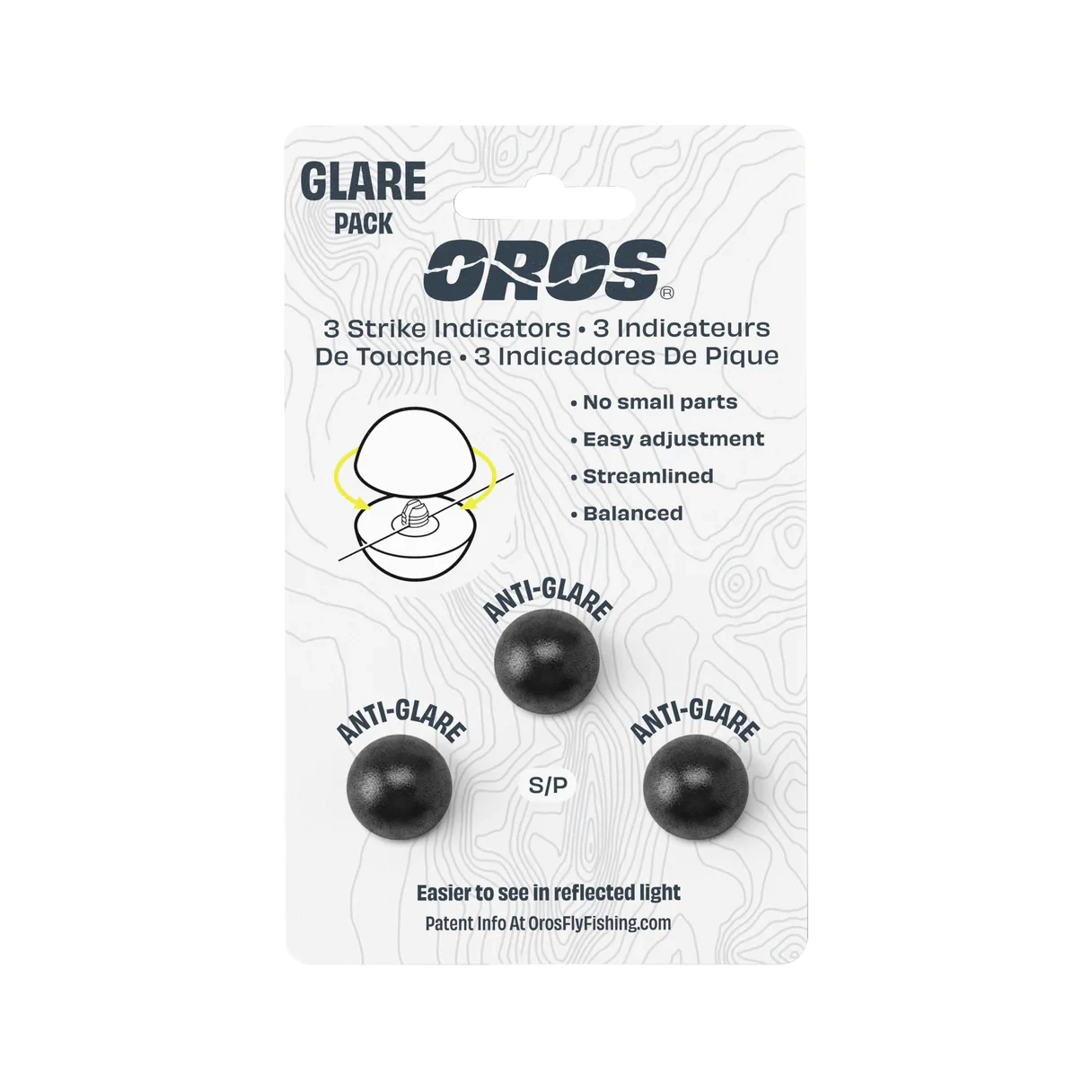 Oros Strike Indicator 3-pack Black- Small Strike Indicators