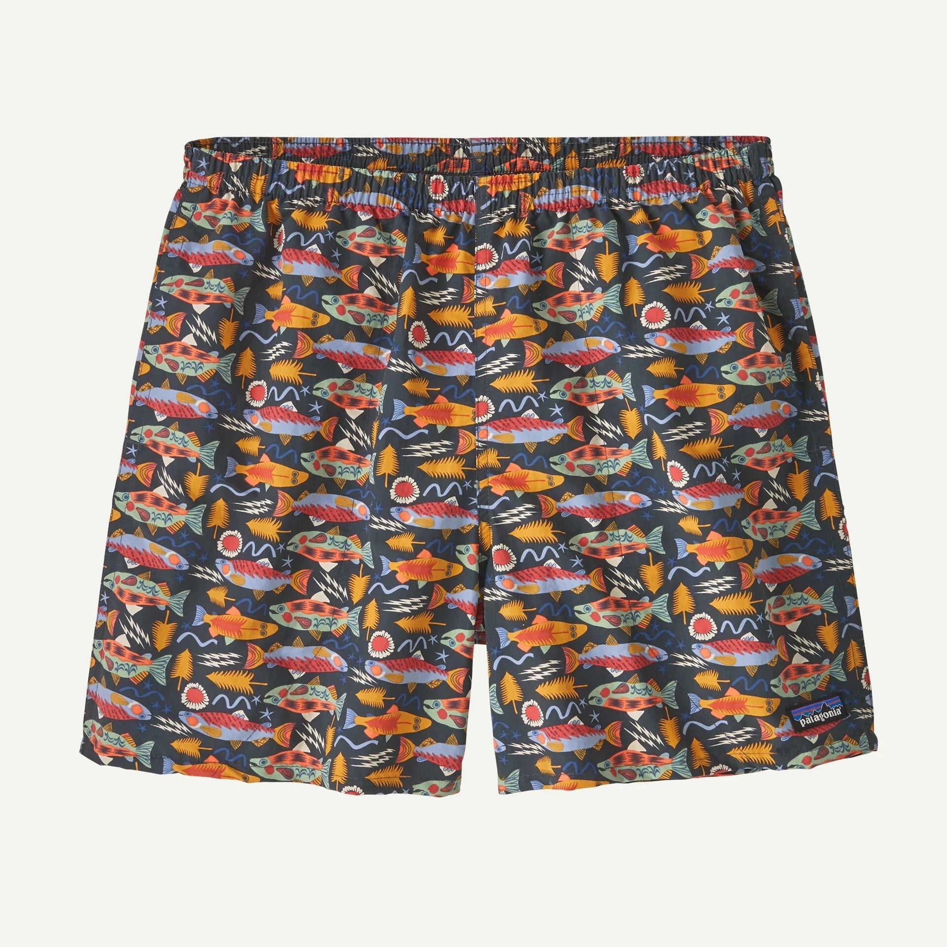 Patagonia M's Baggies Shorts - 5 in. Salmon Energy: Old Growth Green / M Clothing