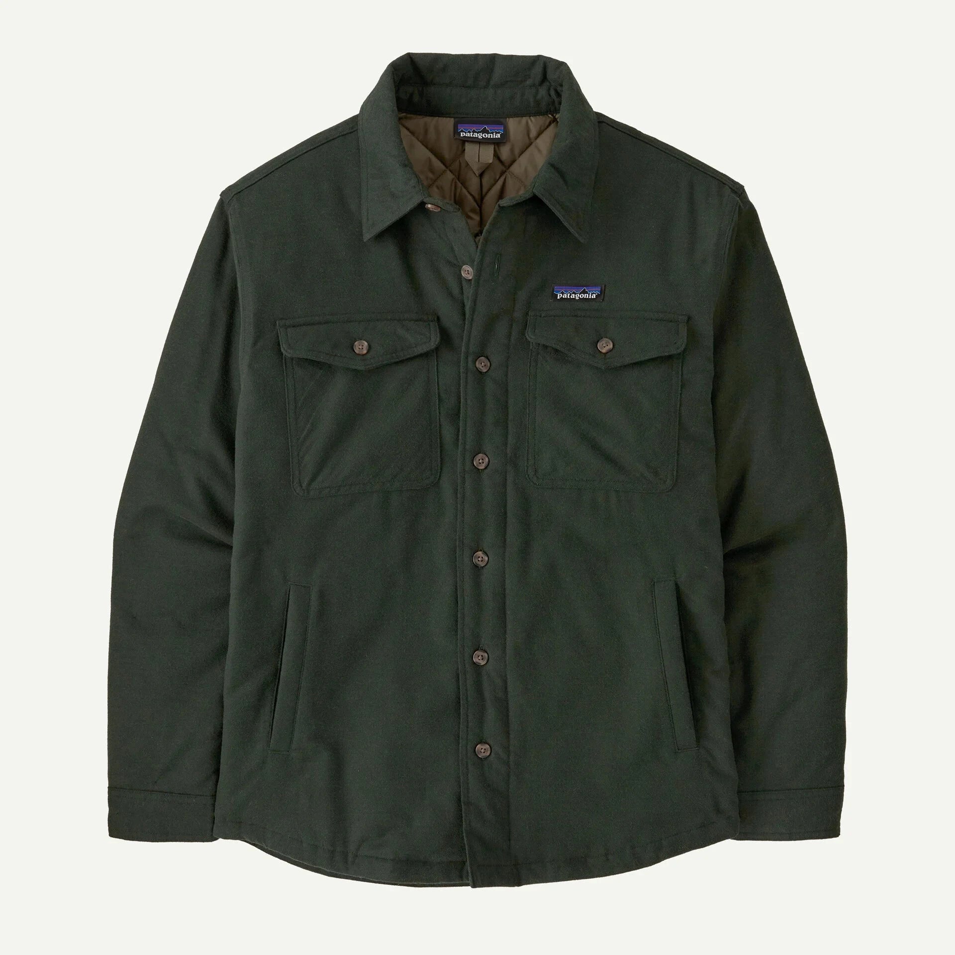 Patagonia M's LW Insulated Fjord Flannel Shirt Old Growth Green / M Clothing
