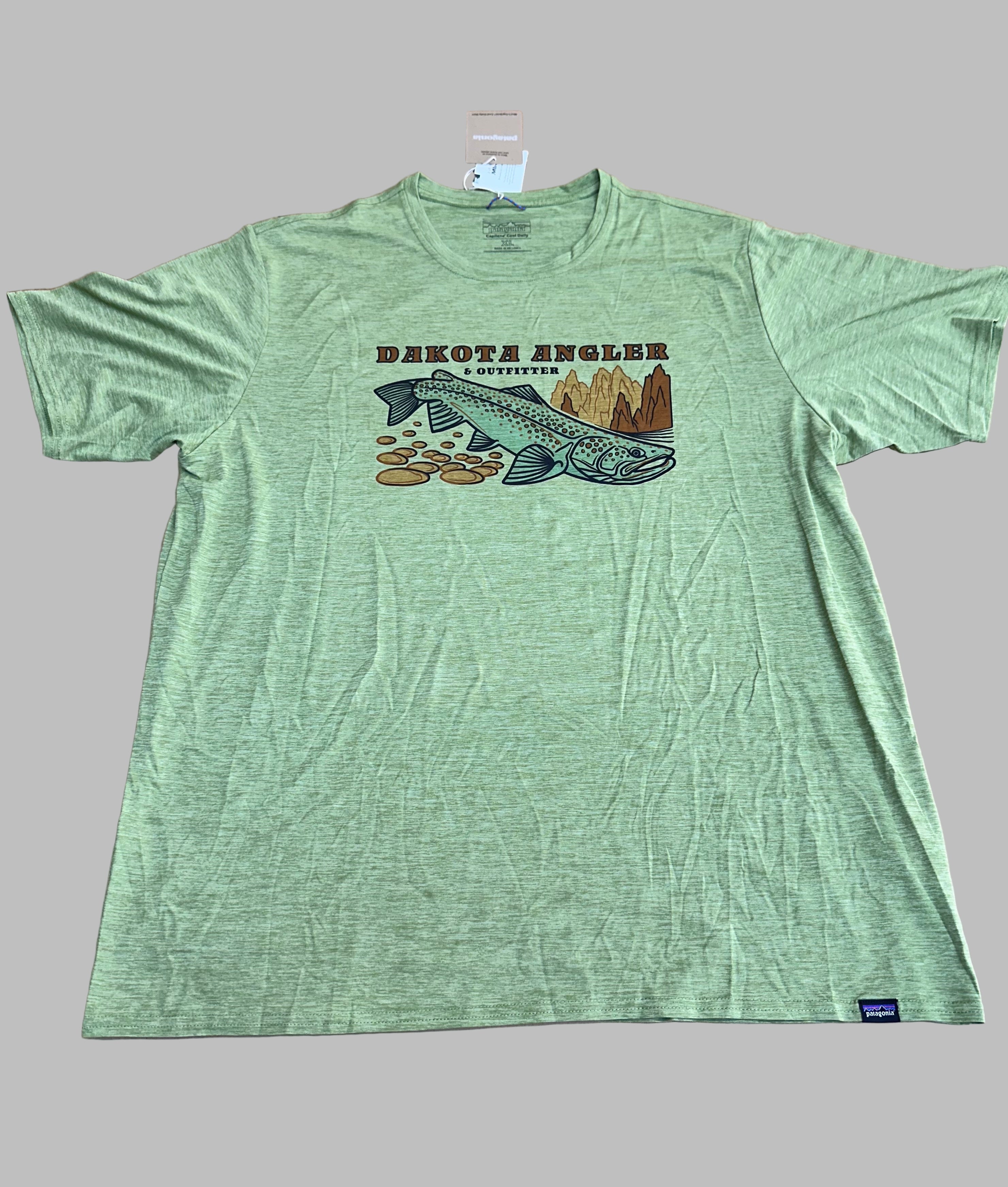 Patagonia Men's Cap Cool Daily Shirt -Logo Buckhorn Green / XL / SS Clothing