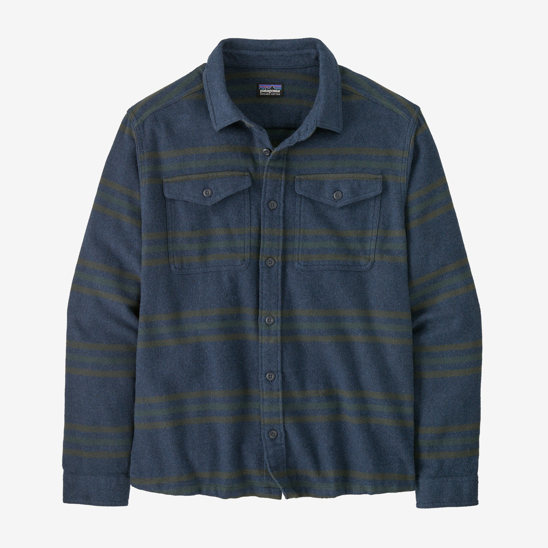 Patagonia Men's Fjord Flannel Shirt Treelined: Smolder Blue / M Clothing