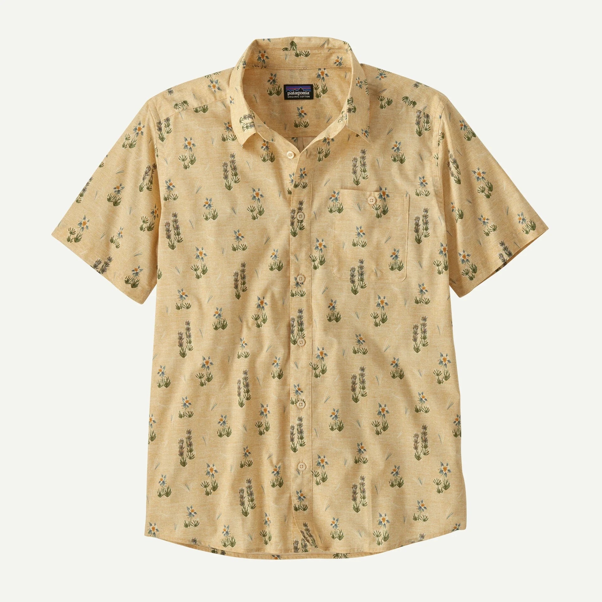Patagonia Men's Go To Shirt Lupine Trail: Beeswax Tan / M Clothing