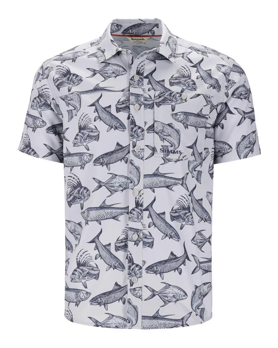 Simms Challenger Shirt -Short Sleeve Saltwater Sterling / M Clothing