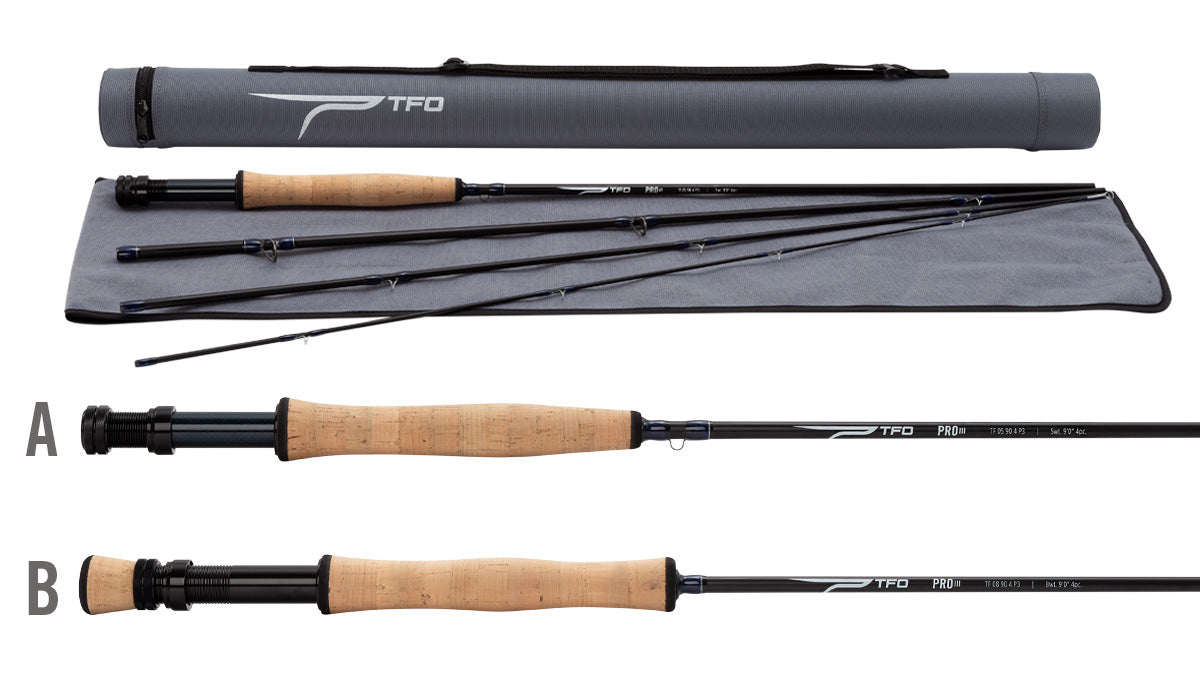 TFO Pro III Fly Rod 4 Piece 3 wt. 7'6" 4 pc. Fly Rod