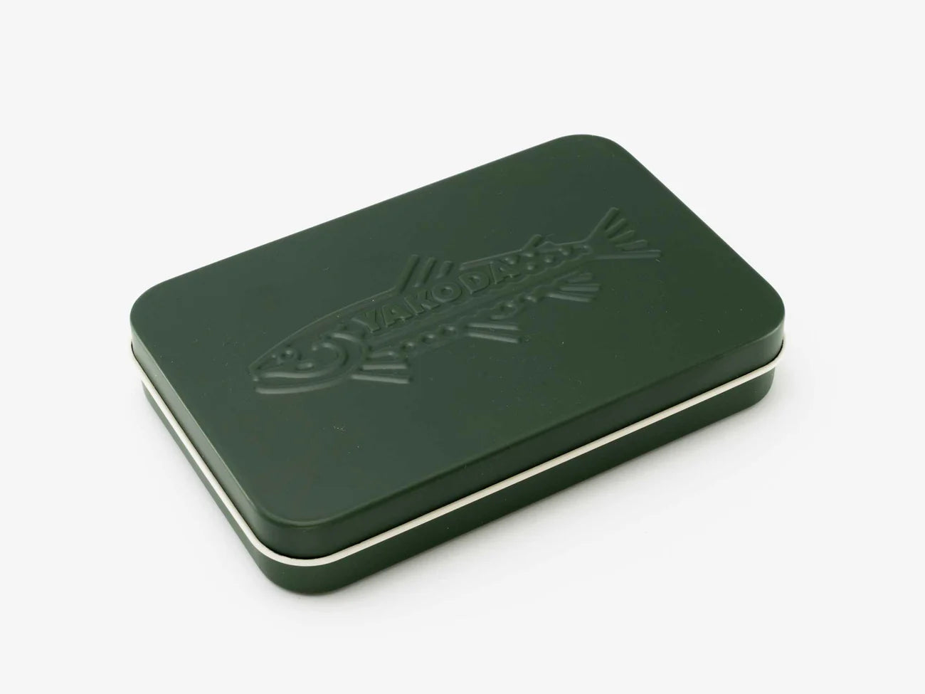 Yakoda Slim Tin Magnet Combo with Tweezer Olive/Off White Fly Box
