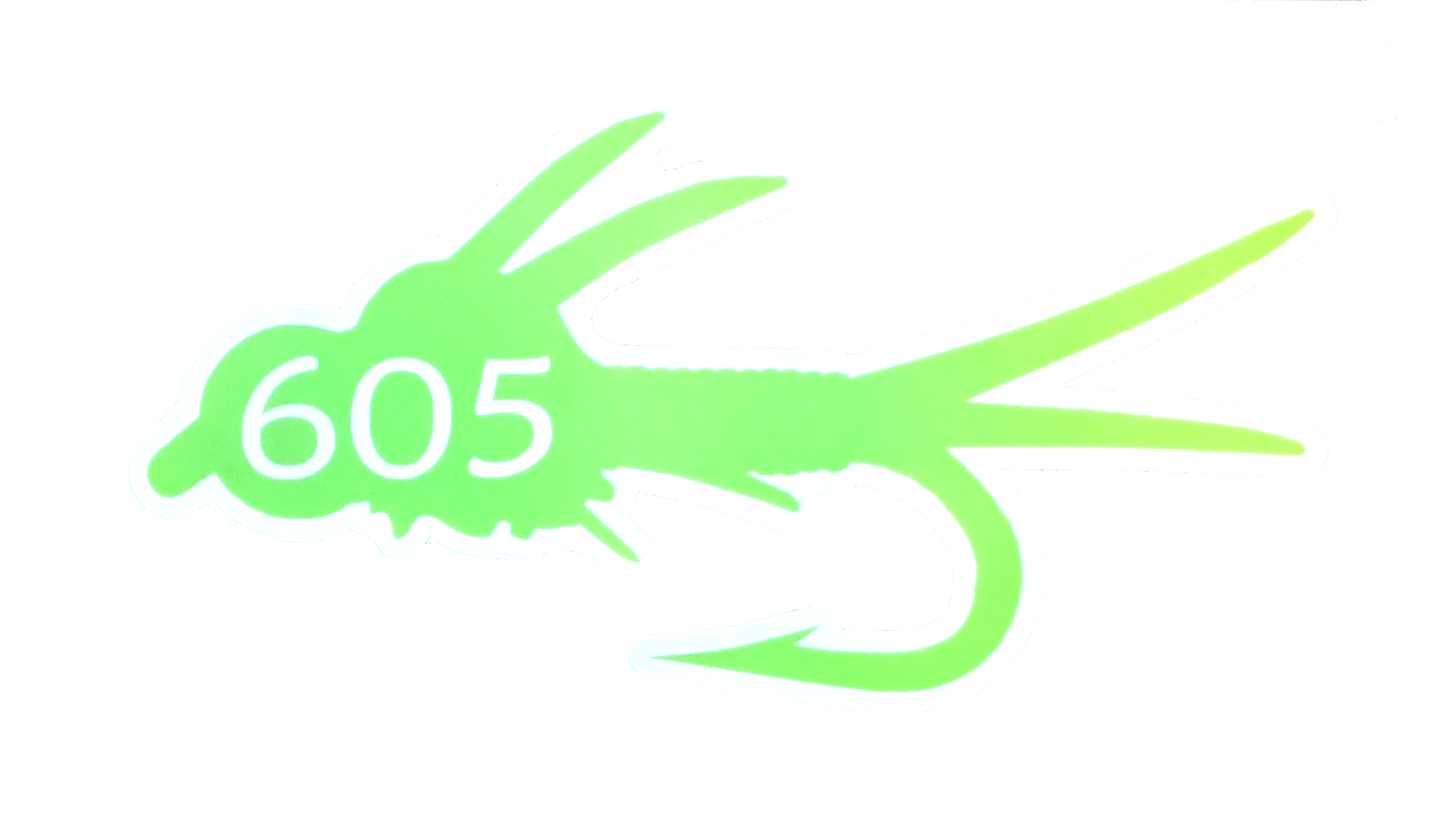 605 Fly Decal/Sticker Chartreuse Default Stickers