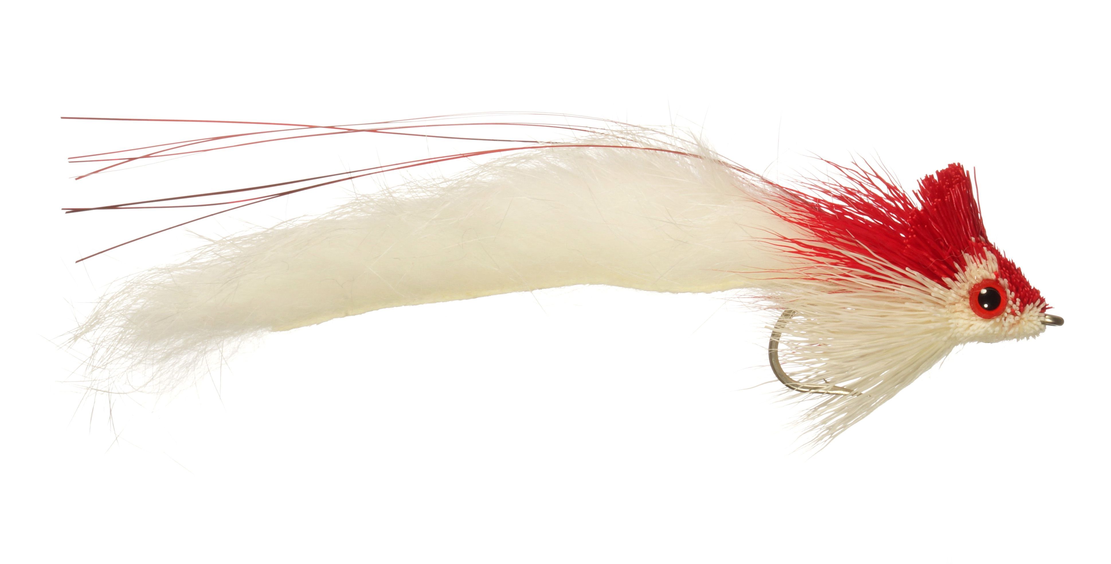 Deer Hair Jumbo Diver Red/White / 1/0 Flies