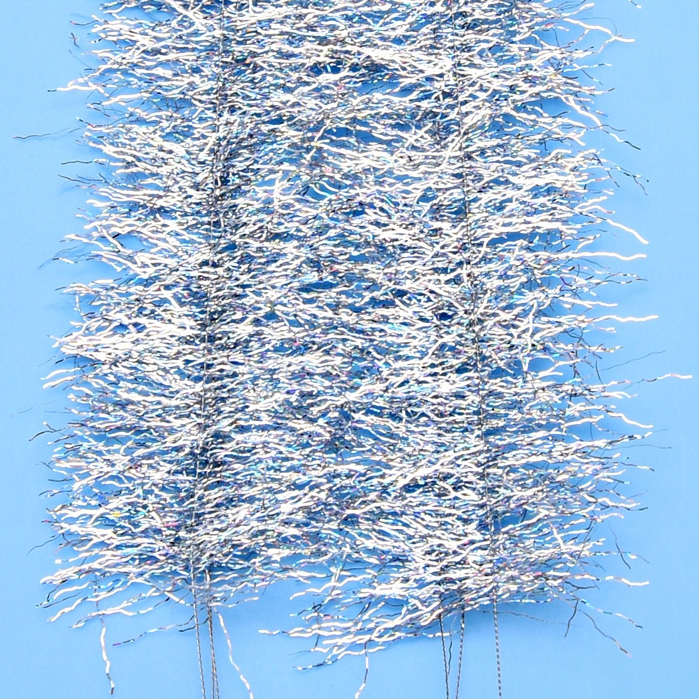 EP Thunderstruck Brush 1.5" Hologram Silver Chenilles, Body Materials