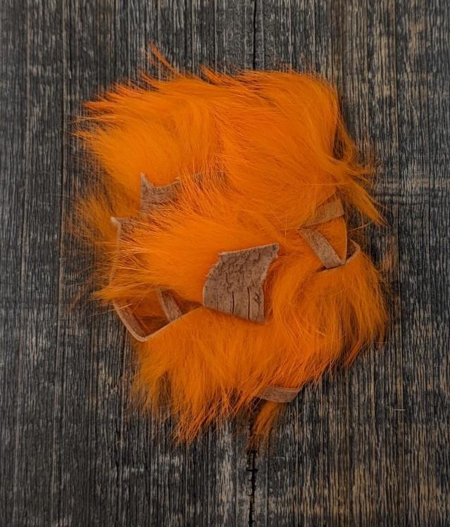 Hareline Crosscut Rabbit Strips Fl. Orange Hair, Fur