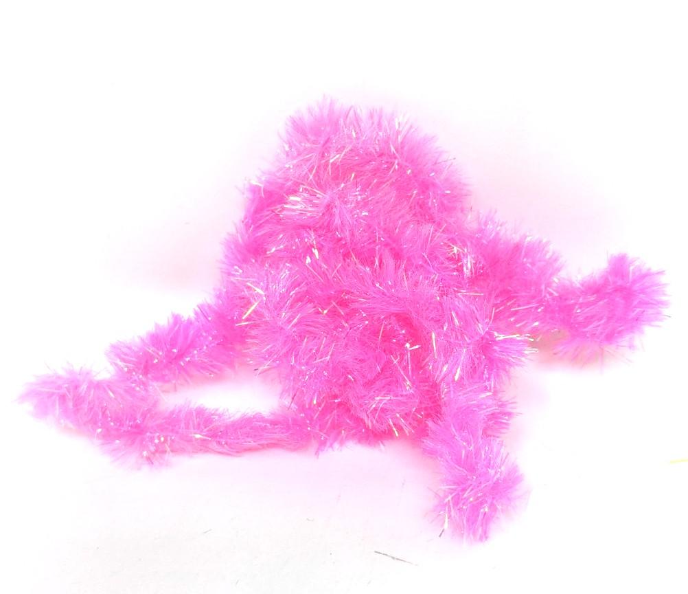 Hareline Frizzle Chenille Fl Fuschia / Large 5/8" Chenilles, Body Materials