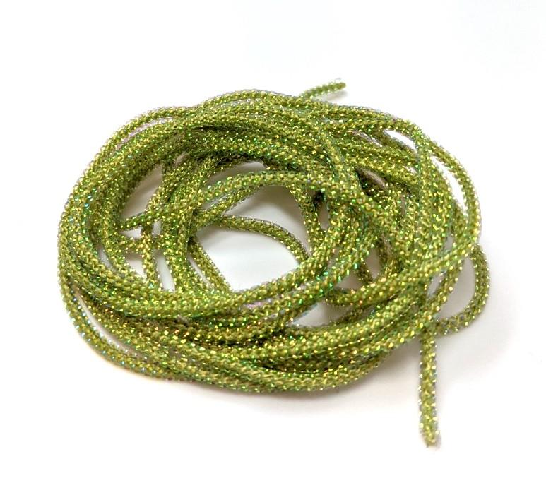 Hareline Pearl Core Braid Olive Chenilles, Body Materials