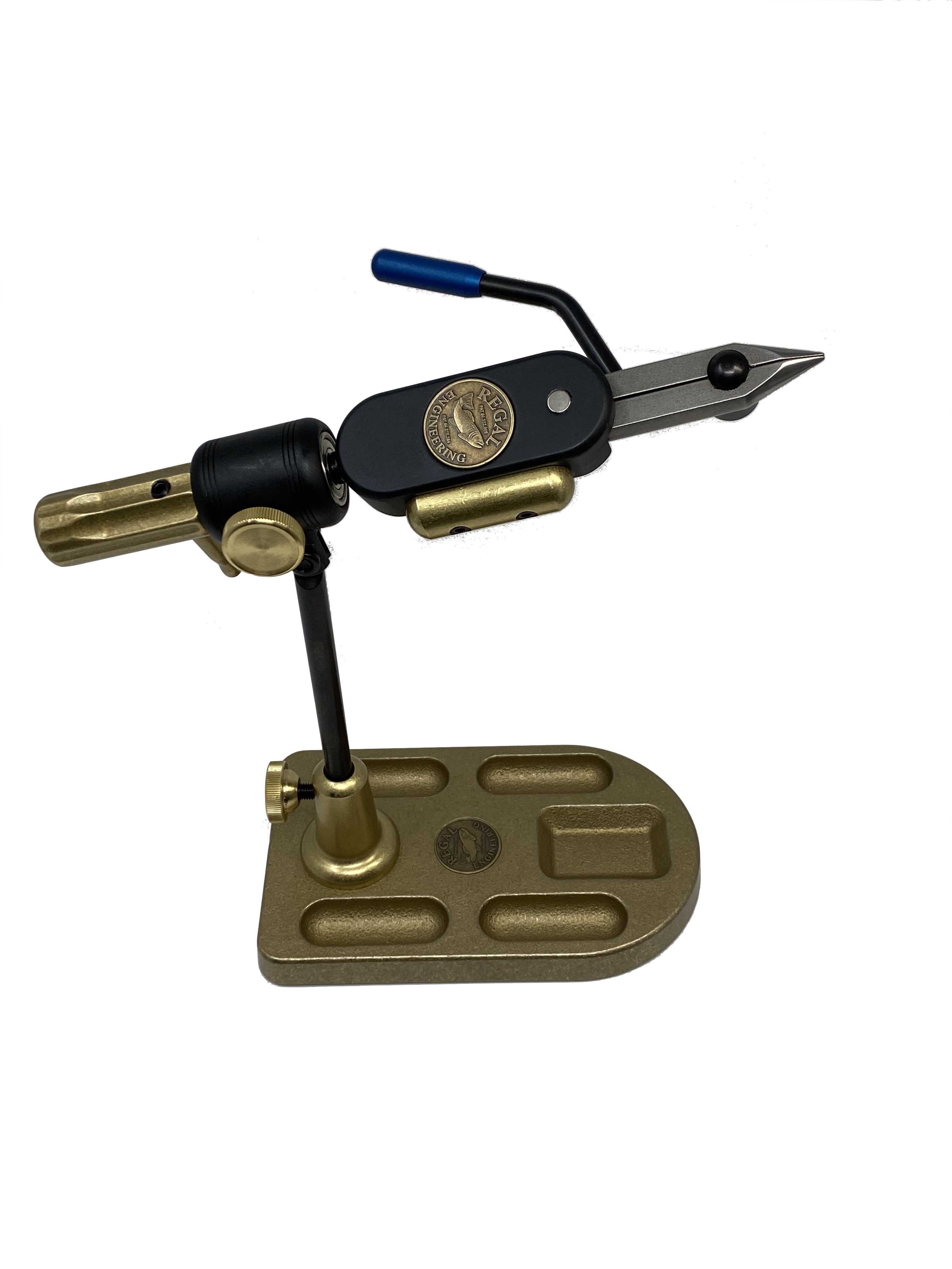 Regal Revolution Vise Stainless Steel Jaws Bronze Pocket Base - Matte Black