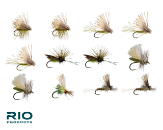 RIO Olive Caddis Dry Assortment Flies