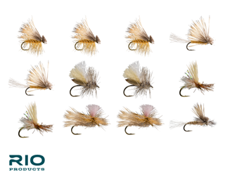 RIO Tan Caddis Dry Assortment Flies